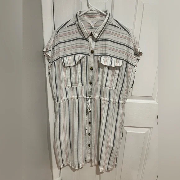 Linen Blend Dress- Time and Tru- Size XL